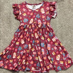 Girls Teapot Twirl Dress Size 5/6